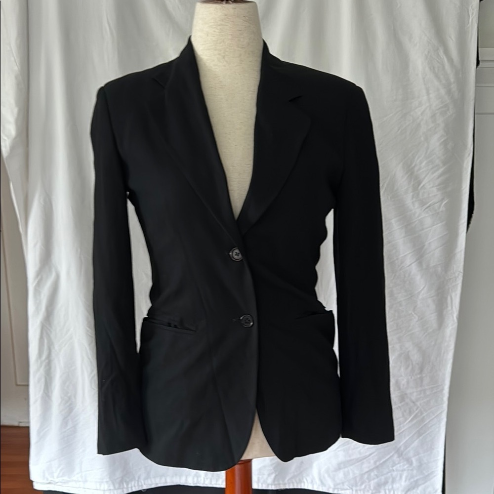 Benetton Classic Black Women's Blazer, size 42 Made in Italy